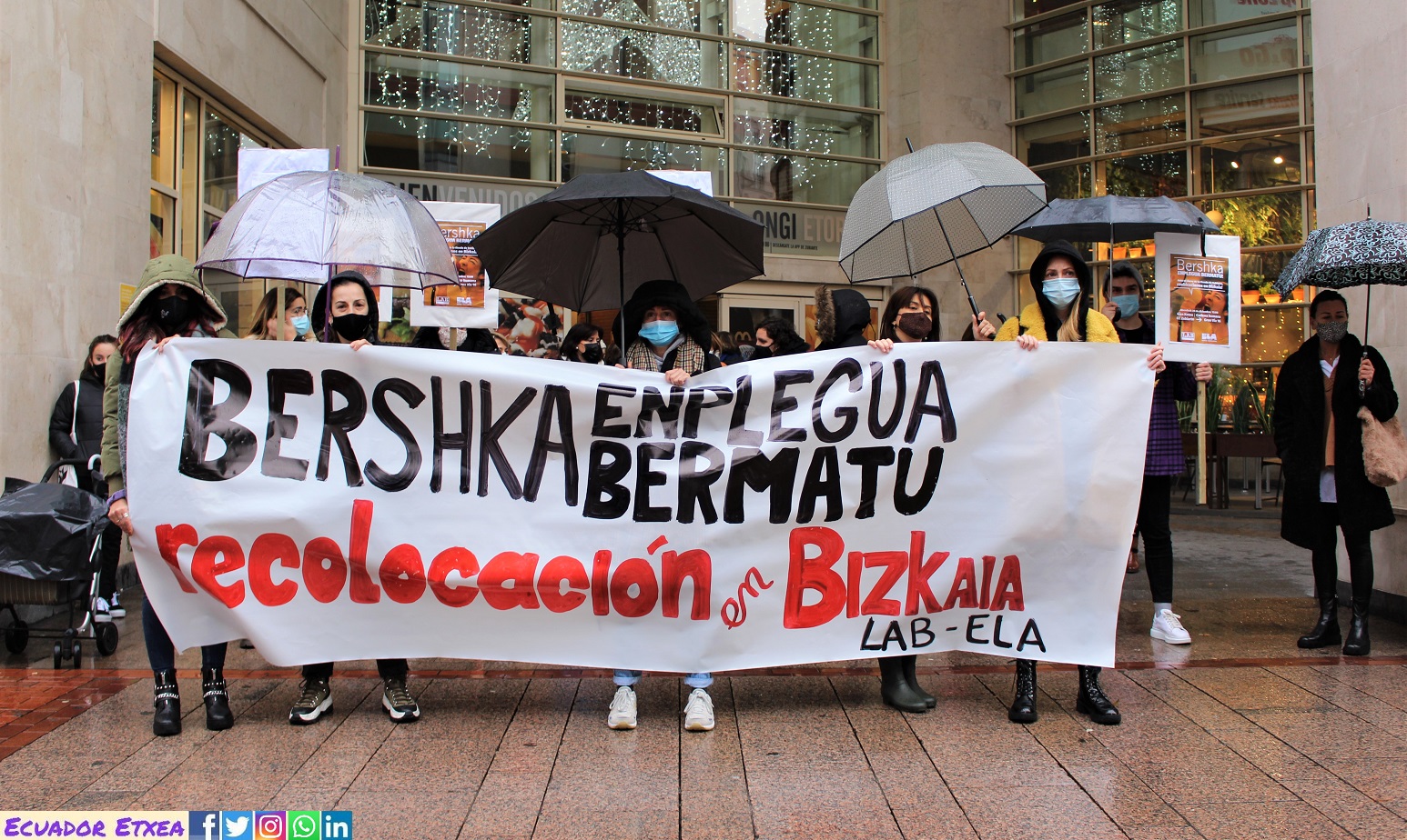 Trabajadoras de Bershka Zubiarte denuncian despidos encubiertos y exigen reubicación en tiendas de Bizkaia Ecuador